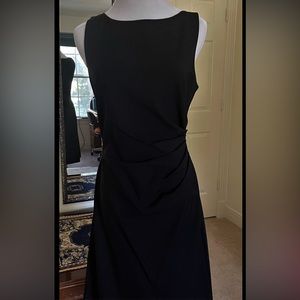 NWT Theory black cocktail dress with side ruching. Size 8